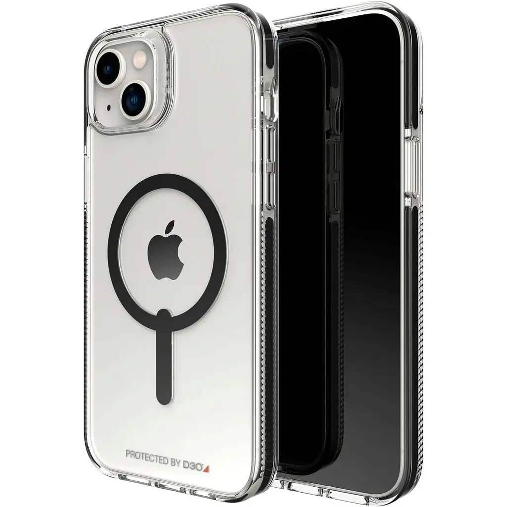 Противоударный чехол Gear4 Piccadilly MagSafe для iPhone 13 / 14 /15 (6.1") Прозрачный Black (702010126) - фото 7