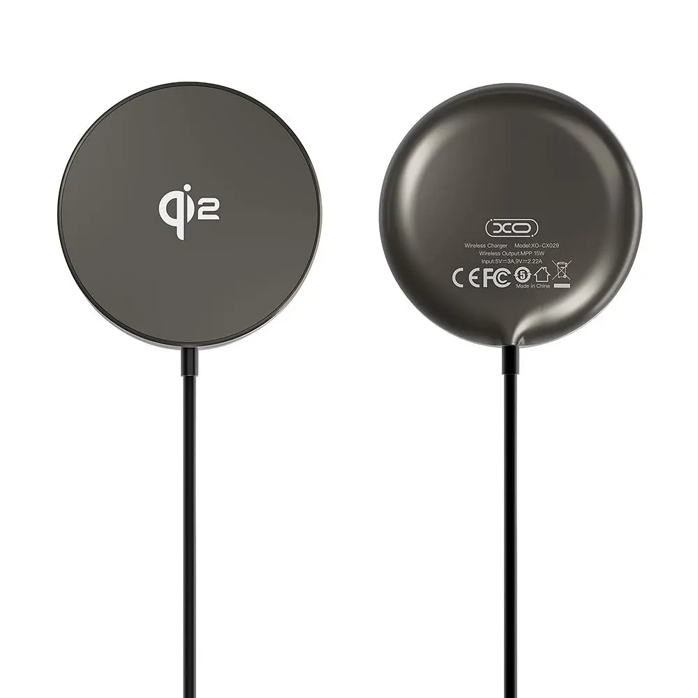 Бездротовий зарядний пристрій XO CX029 QI2 15W Type-C 1.2 м Black (33930_3324932) - фото 2