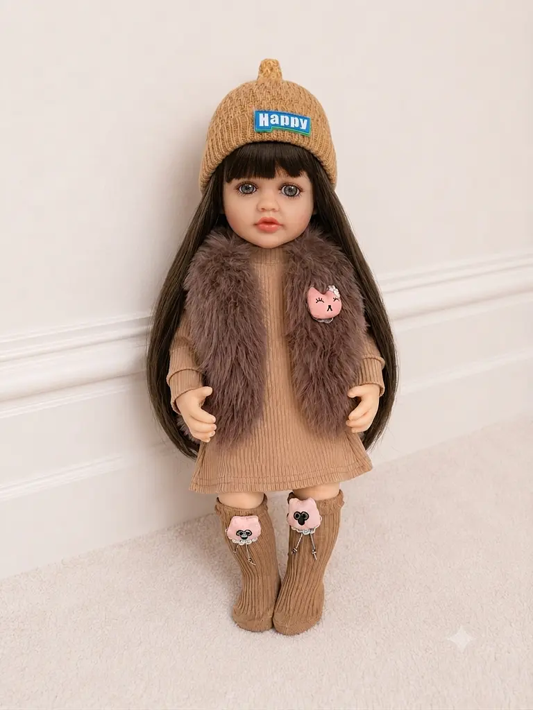 Реалістична Кукла Реборн 55 см повністю вінілова Doll Reborn Baby К0100203 - фото 4