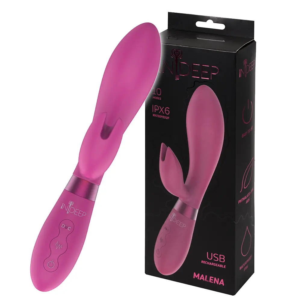 Вібратор-кролик Indeep Malena 21.5 см рожевий - фото 4