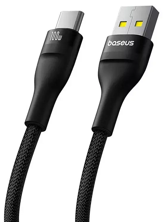 Кабель Baseus Flash 2 Charging Cable USB to Type-C 100W 1m P10311804111-00 Black - фото 4