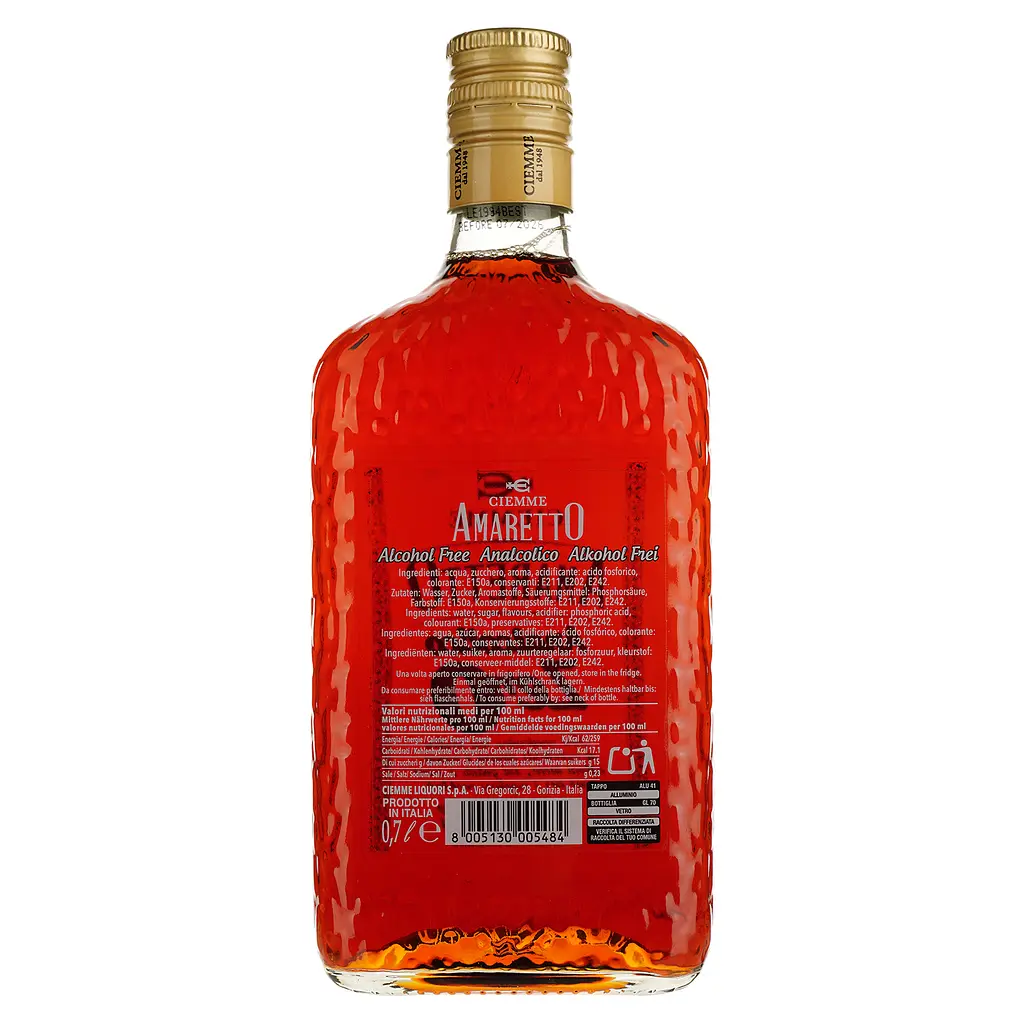 Ликер безалкогольный Ciemme Amaretto Zero 0.7 л - фото 2