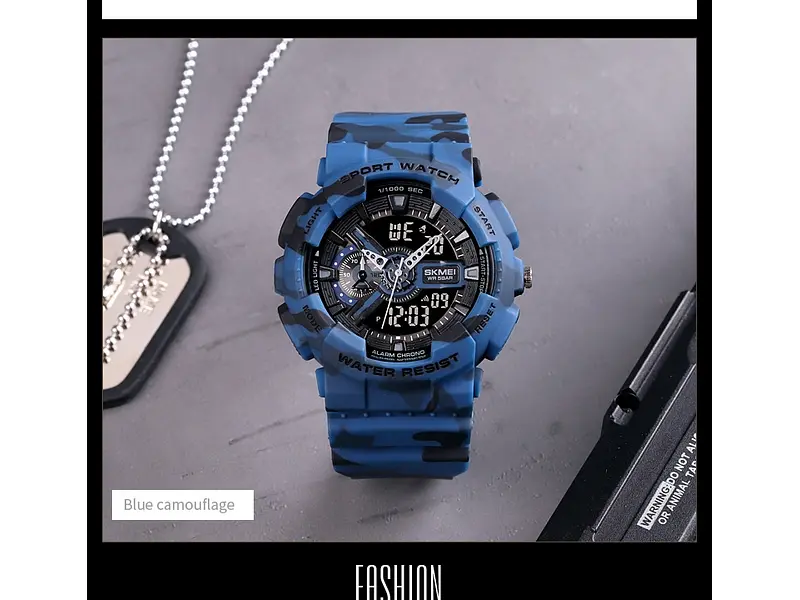 Чоловічий наручний годинник 1688CMBU Camo Blue Skmei acs0030625 - фото 4