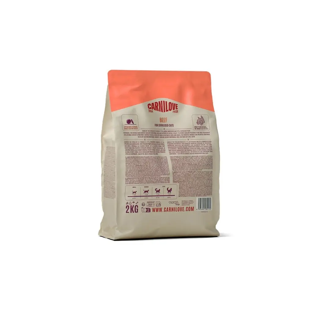 Сухий корм для кішок Carnilove True Fresh Beef Sterilised 2 кг (8595602582174) - фото 2
