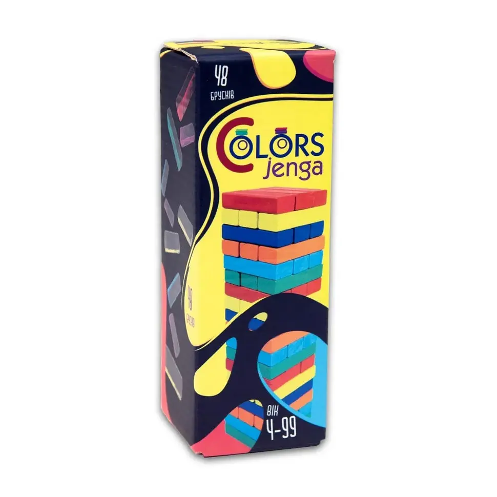 Настільна гра "Colors Jenga" 30717, 48 брусків, українською мовою - фото 2