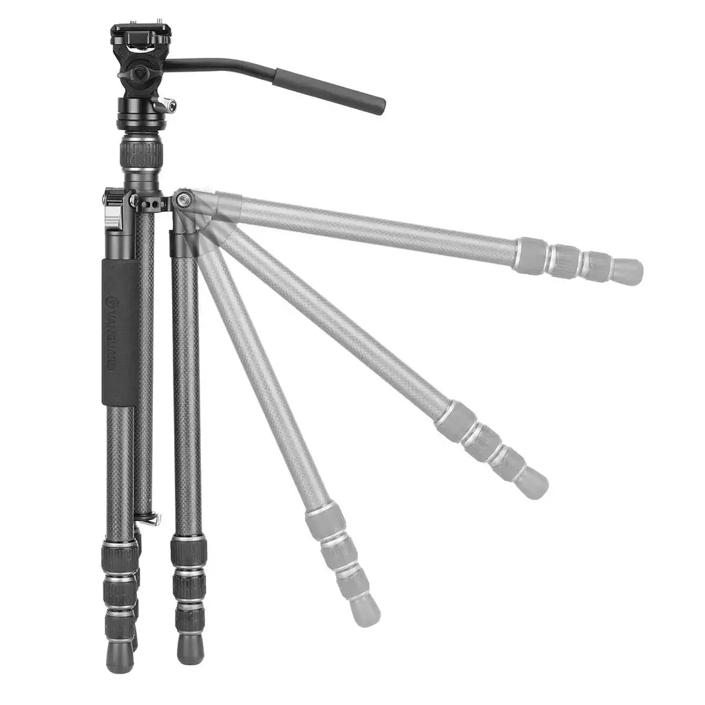 Штатив карбоновий Vanguard Vesta Go 234CV10 з відеоголовкою PV-10, Arca-Swiss, висота 151 см, навантаження до 5 кг - фото 5