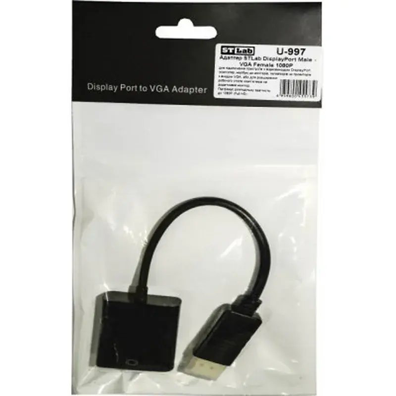 Перехідник ST-Lab DisplayPort Male - VGA Female, 1080P (U-997) - фото 6