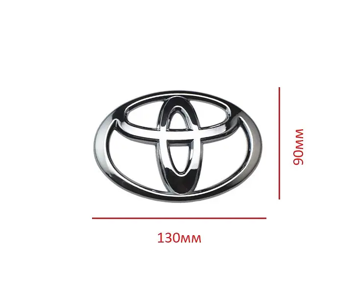Емблема решітки задня для Toyota Хром 130х90 мм Пластик на скотчі (Завод) - фото 2