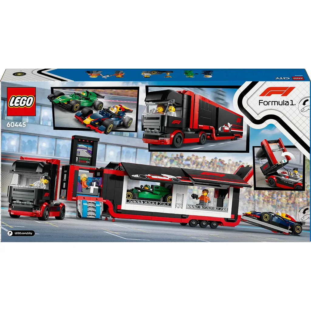 Конструктор LEGO City Грузовик F1 с автомобилями RB20 и AMR24, 1086 деталей (60445)
 - фото 15