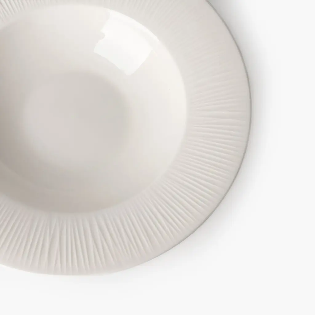Тарелка глубокая МВМ My Home Луч 25.4 см белая (KP-137 WHITE) - фото 4
