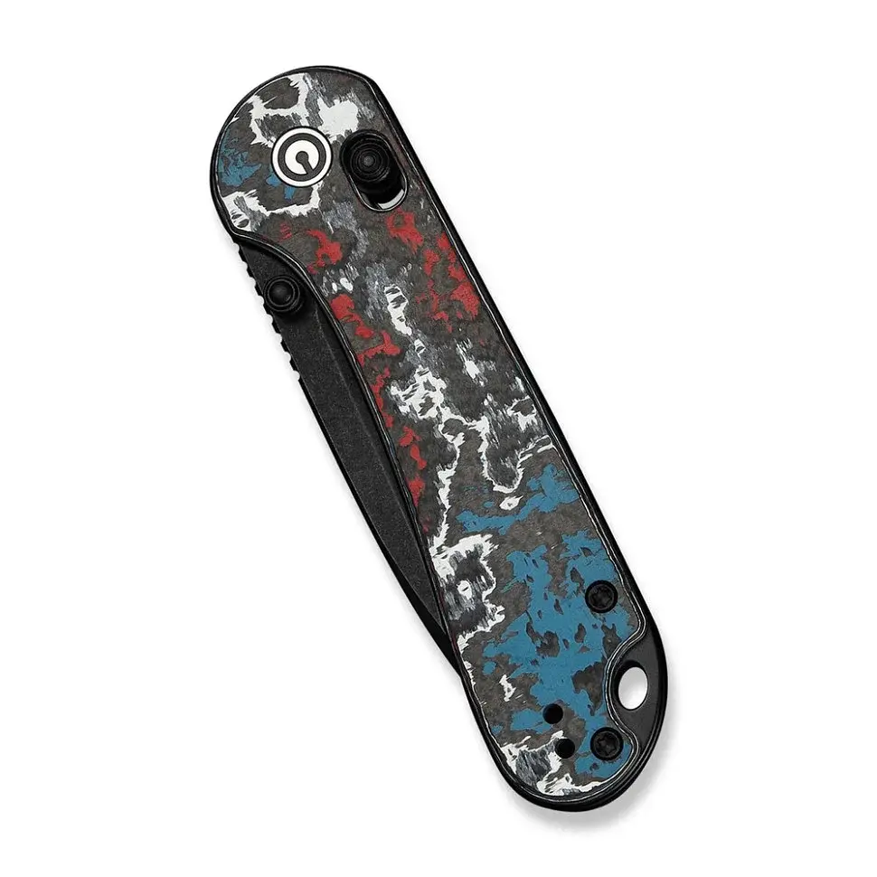 Ніж складаний Civivi Elementum Crossbar Lock CPM S35VN Nebula FatCarbon 7,51 см чорний/червоний/синій/білий - фото 4