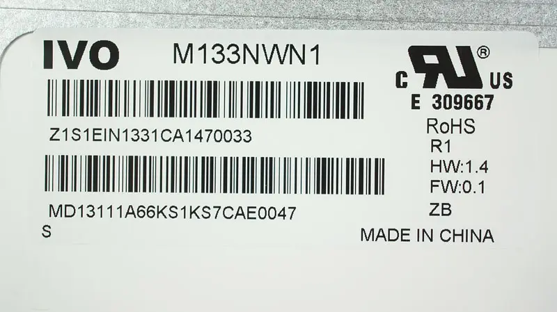 Матриця 13.3 M133NWN1 R.1 1366х768, 30pineDP, LED, SLIM вертикальні вушки, матова, роз'єм ліворуч знизу, for ASUS UX32V для ноутбука - фото 2
