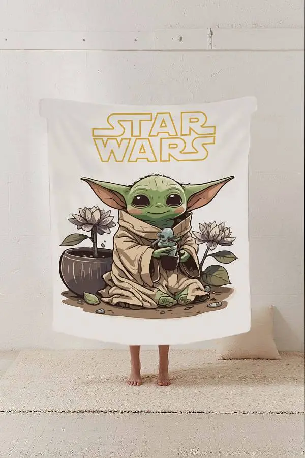 Плед 3D STAR WARS Малюк Йода 12255 160х200 см - фото 2