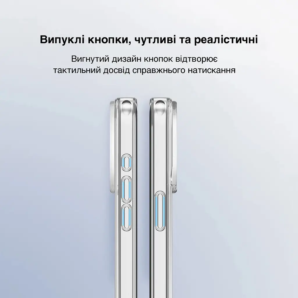 Чохол Vokamo для iPhone 15 Pro Max подвійний захисний з магнітним кільцем прозорий (NVK010806) - фото 4
