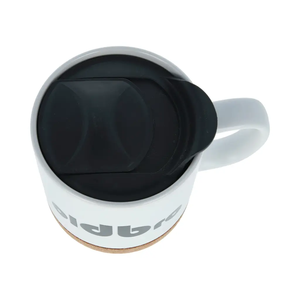 Керамическая кофейная кружка OldBro classic White 414 мл с пробковым дном и крышкой - фото 4