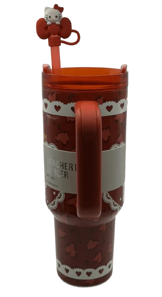 Термос термочашка Stanley Quencher H2.0 Tumbler Світиться у темряві 1,18 л Hello Kitty Love Edition KT7001977 - фото 7