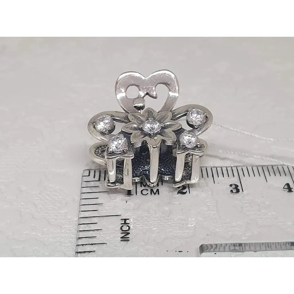 Срібна шпилька для волосся Ірій з фіанітами. 9313 - фото 5