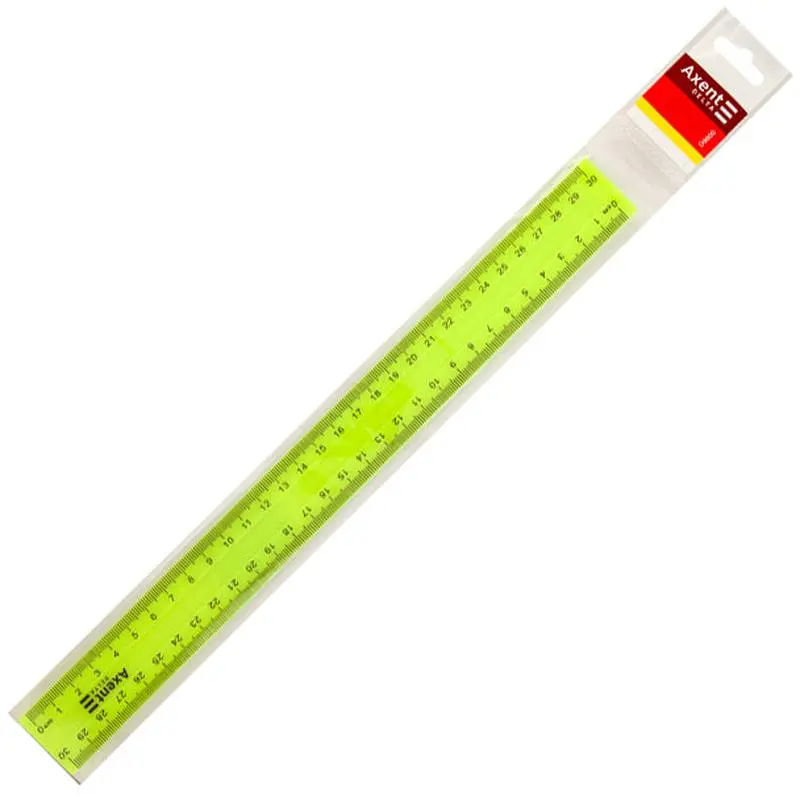 Линейка Axent пластиковая желтая 30 см (D9800-01) - фото 2