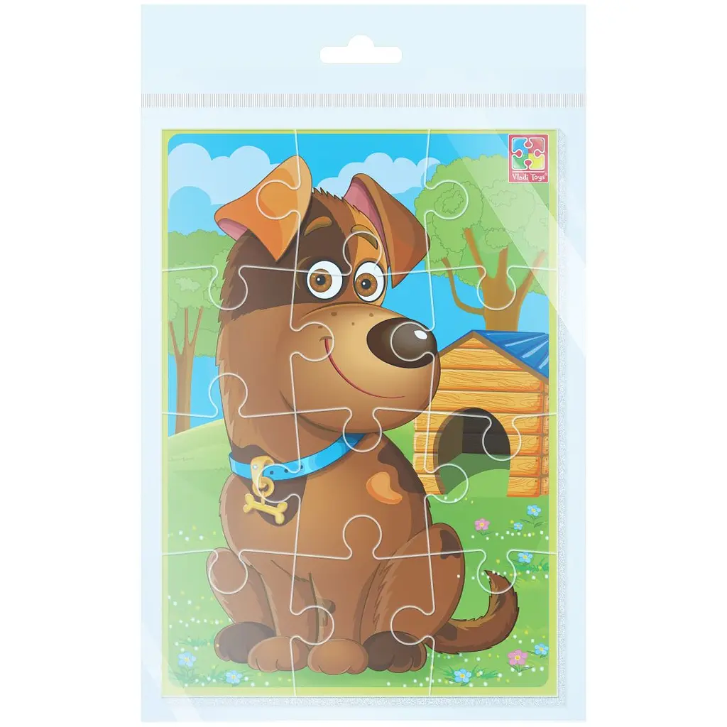 Мягкие беби пазлы Vladi Toys Малюк зможе А5 Песик 12 элементов (VT1103-92) - фото 2