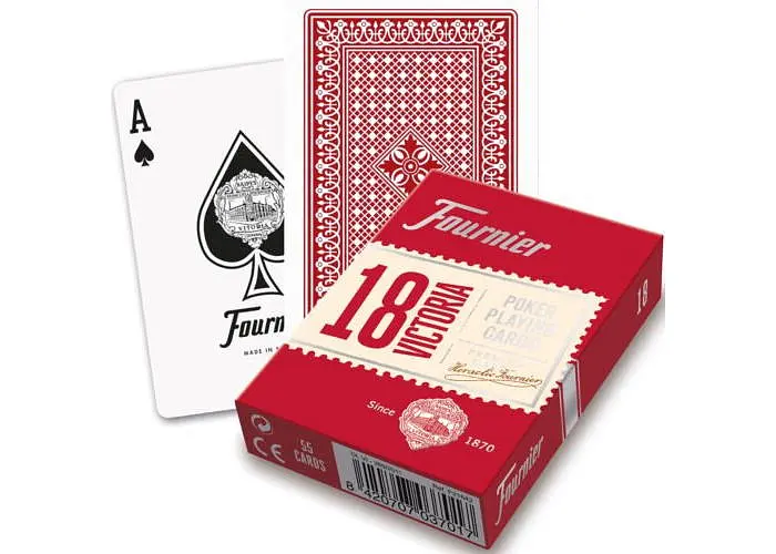 Карти гральні Fournier 18 Victoria Standard Index (red blue) (02389) - фото 2