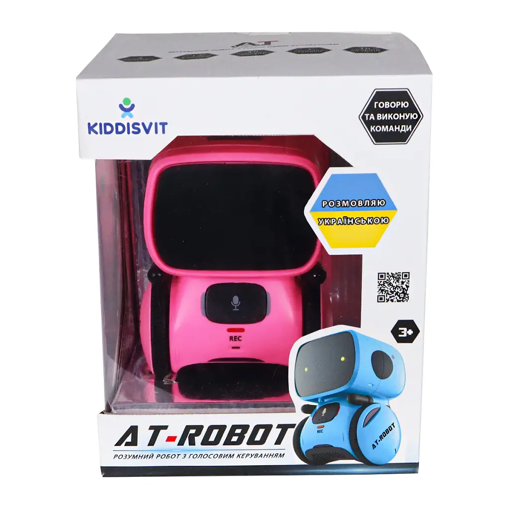 Інтерактивна іграшка AT-Robot робот з голосовим керуванням рожевий, український (AT001-04-UKR) - фото 2