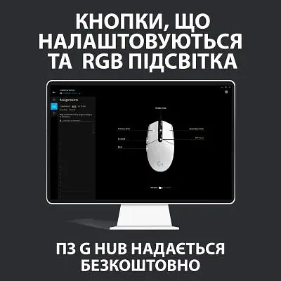 Комп'ютерна мишка Logitech G102 Lightsync White (910-005824) - фото 9