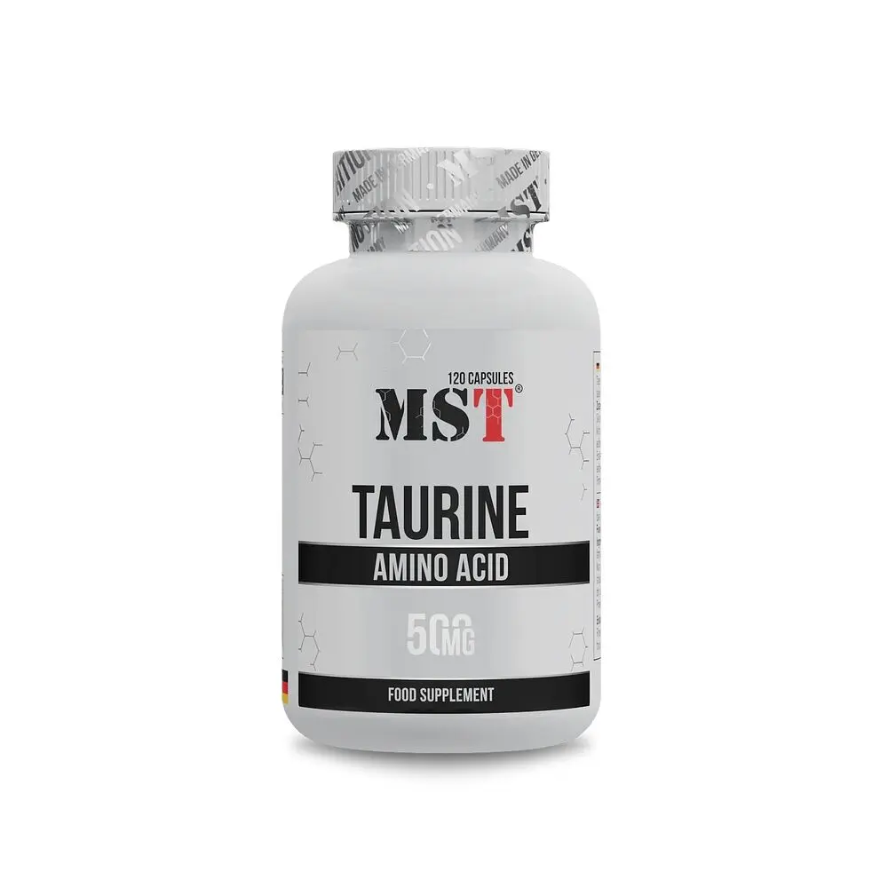 Таурін MST Nutrition Taurine, 120 капсул для підтримки загального здоров'я