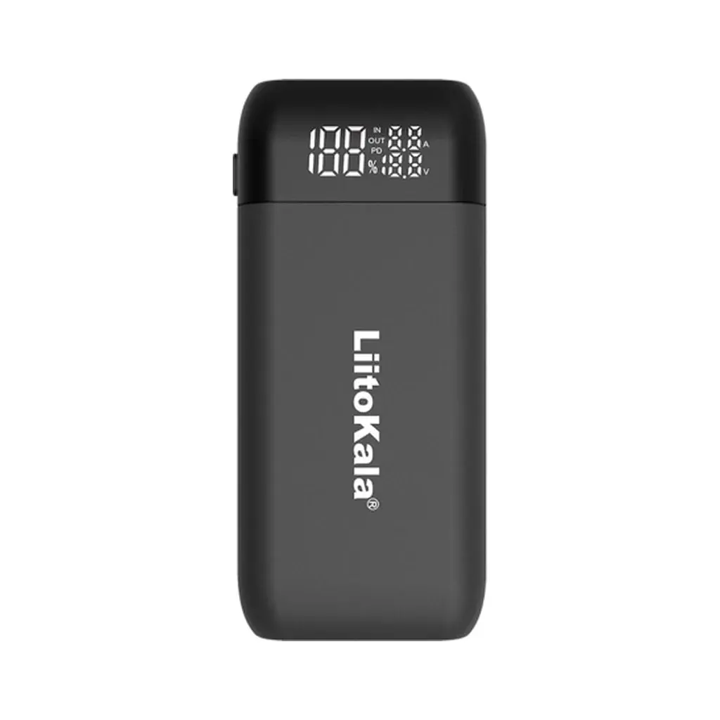 Зарядний пристрій для акумуляторів Liitokala 2 Slots, w func. Powerbank/PD/QC, USB/Type-C, LED disp, 18650/21700 (Lii-MP2)