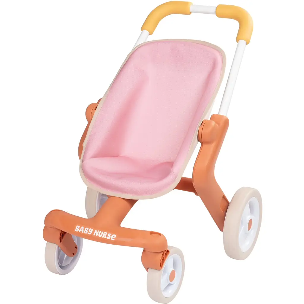 Коляска для ляльки Smoby Toys Baby Nurse Прогулянка з поворотними колесами теракотова пудра (7600251224)