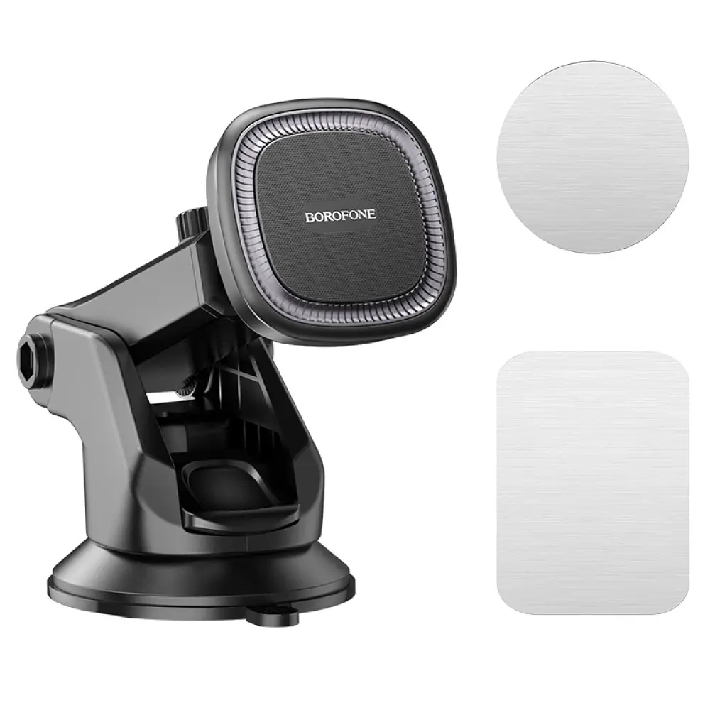 Кріплення для телефонa Borofone BH97 NT Ice center console Магнітний Чорно-сірий - фото 2