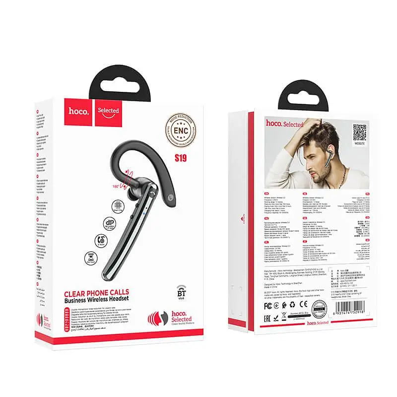 Моно гарнитура HOCO S19 Heartful ENC noise cancelling BT5.0 - фото 4