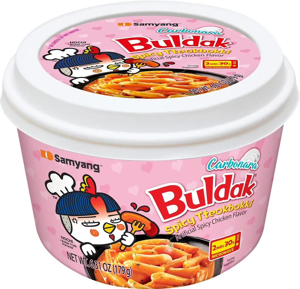 Ттокпоккі Buldak Carbonara Samyang гострі у вершковому соусі 185 г