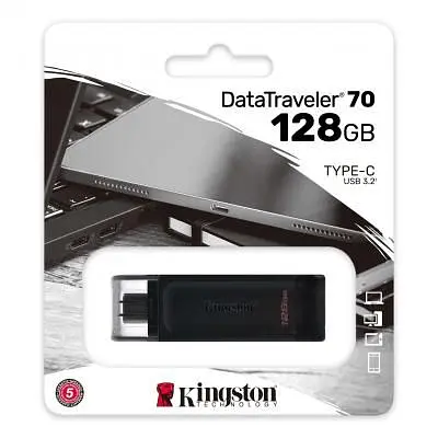 USB флеш накопитель Kingston 128GB DataTraveler 70 USB 3.2 / Type-C (DT70/128GB) - фото 3