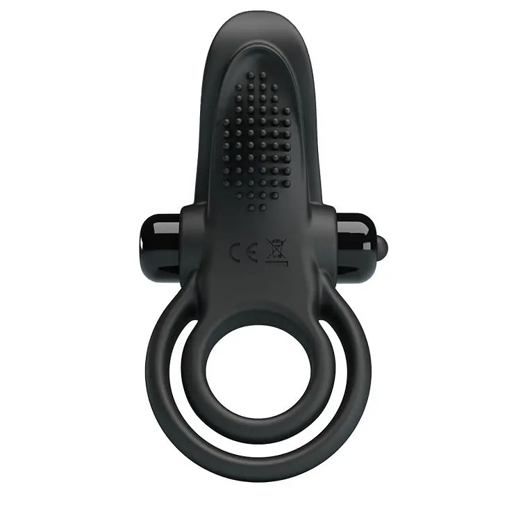 Ерекційне кільце Pretty Love Vibro Penis Ring Black, 11.3х5.6 см (чорний) - фото 9