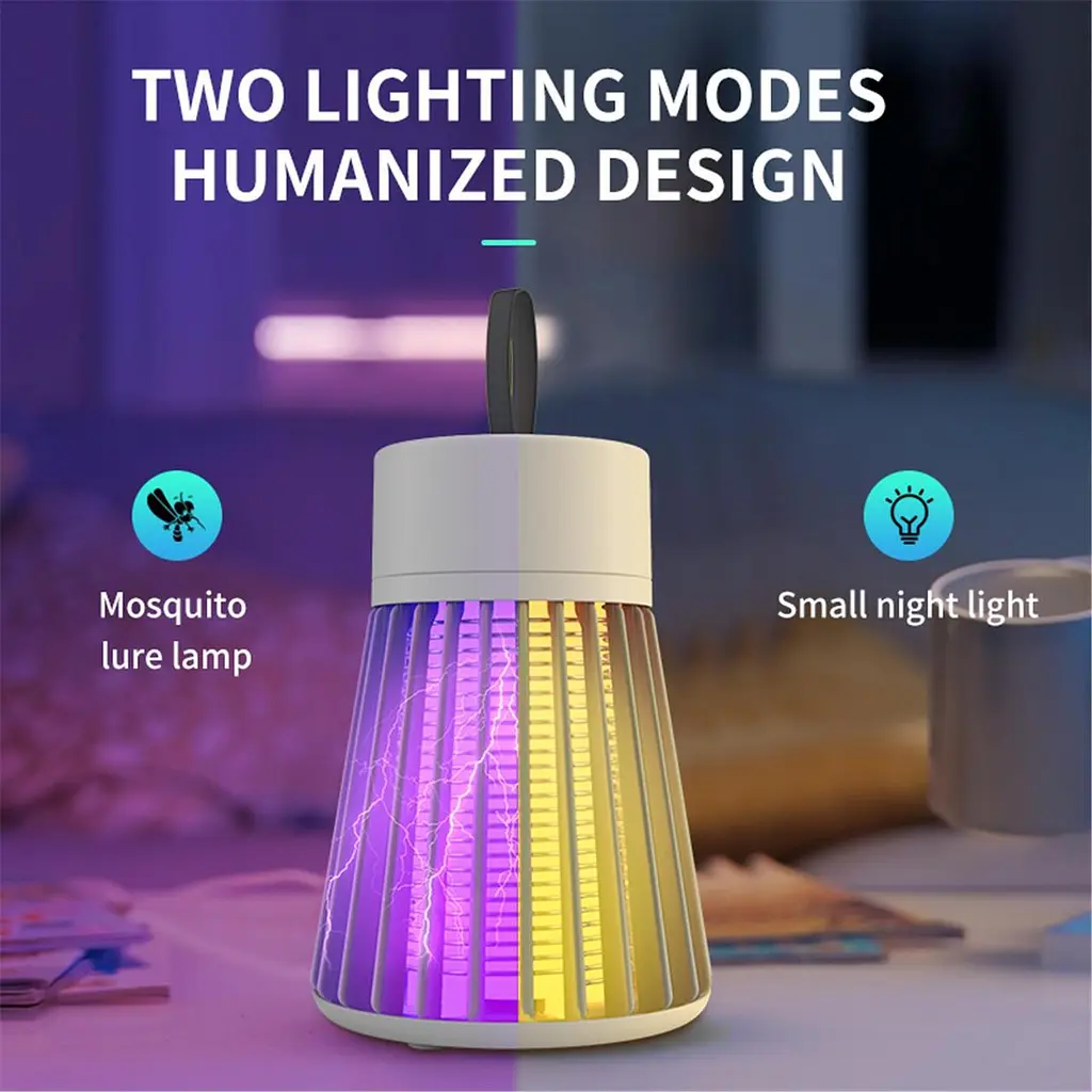 Лампа від комарів Mosquito Killing Lamp YG-002, сіра, 5 Вт, світильник з акумулятором - фото 3