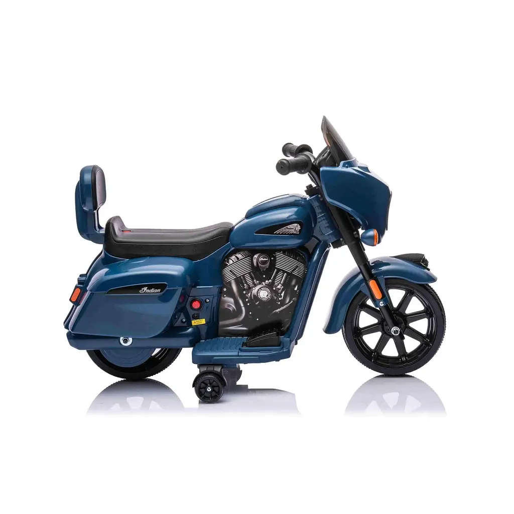 Дитячий електромотоцикл Ramiz Chopper Indian 6, синій (PA.BDM0963.NIE) - фото 12