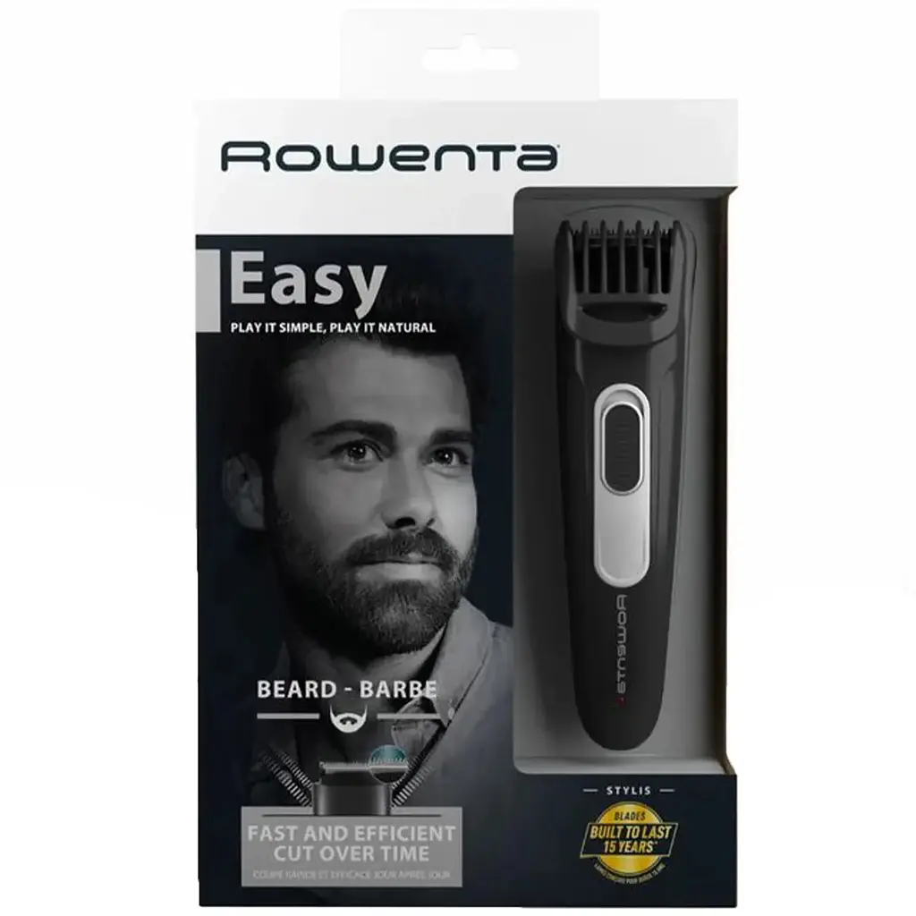 Тример Rowenta Stylis TN2801F4 для бороди та вусів  чорний (TN2801F4) - фото 4