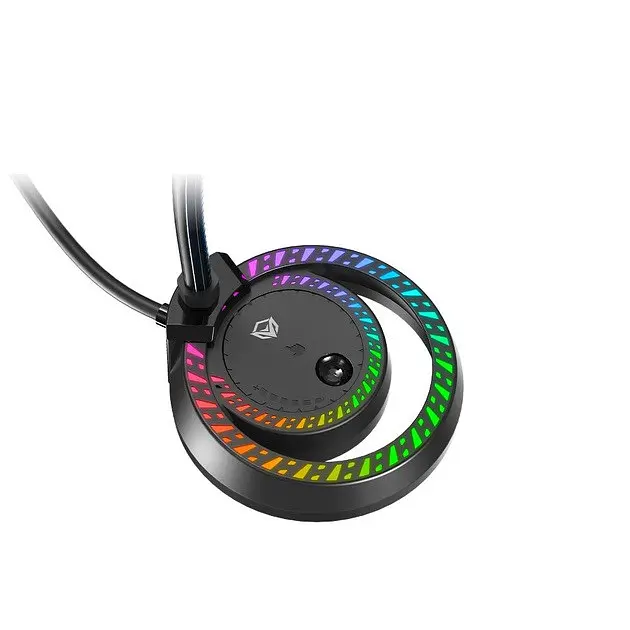 Настольный USB-микрофон MeeTion MT-MC14 с подсветкой RGB 5В Гусиная шея на 360 градусов Черный - фото 3