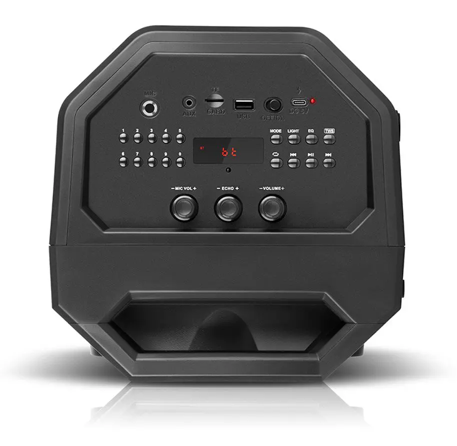 Портативна колонка бумбокс REAL-EL X777-PSS Boombox 65W Bluetooth TWS, RGB, Black - фото 7