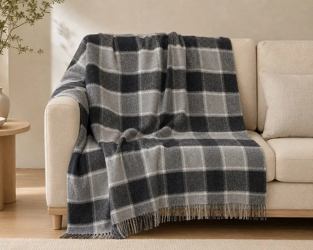 Плед Vladi Palermo Sofa біло-сіро-антрацитовий 140х200
