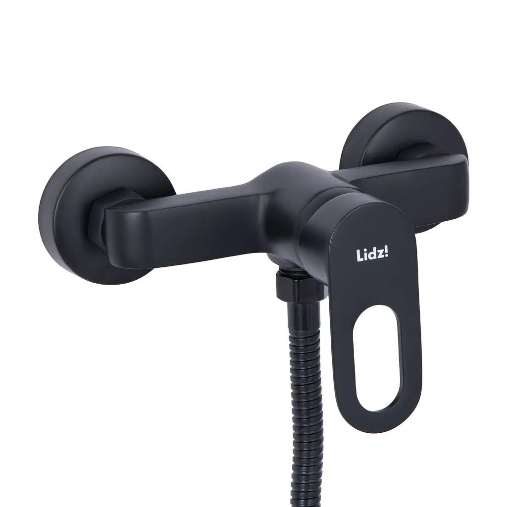 Змішувач для душу Lidz Latwa 010 (з душовим гарнітуром) (k40) LDLAT010BLA45421 Black - фото 3