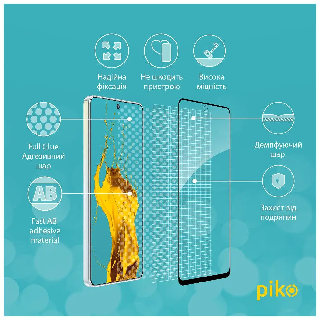 Скло захисне Piko Full Glue Tecno Camon 19/19 Pro (1283126547287) - фото 3