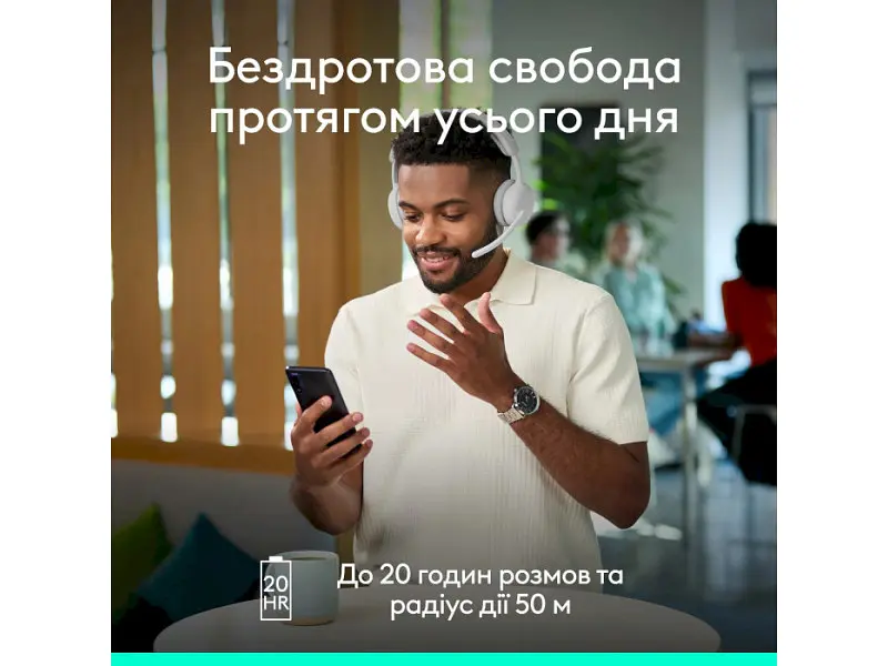Навушники з мікрофоном Logitech Zone Wireless 2 ES White (981-001520) - фото 9
