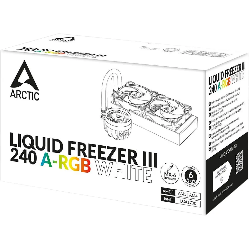 СВО Arctic Liquid Freezer III 240 A-RGB White (ACFRE00150A) - фото 7