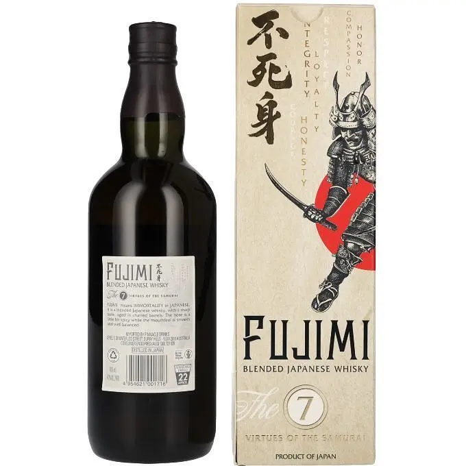 Виски Fujimi The 7 Virtues of the Samurai Blended Japanese Whisky, 40%, в подарочной упаковке, 0,7 л - фото 3
