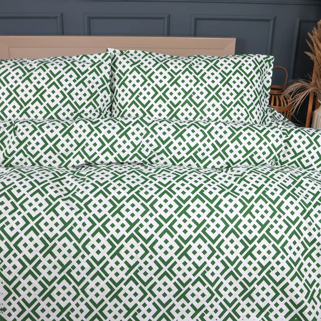 Пододеяльник MirSon бязь Abstract Green 200х220 см (2200013166122) - фото 2
