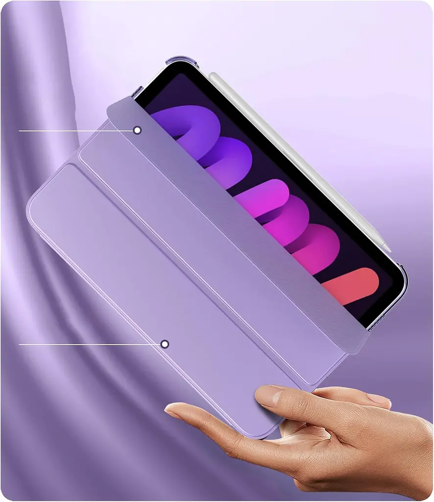 Чохол-книжка BeCover Tri Fold Hard для Apple iPad Mini 7 2024 8.3" Пурпуровий (712455) - фото 4