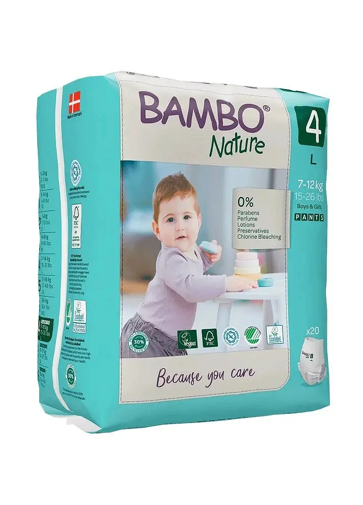 Еко Підгузки-трусики Bambo Nature Pants 4 (7-14 кг), 20 шт. Bambo Nature (19257) - фото 2