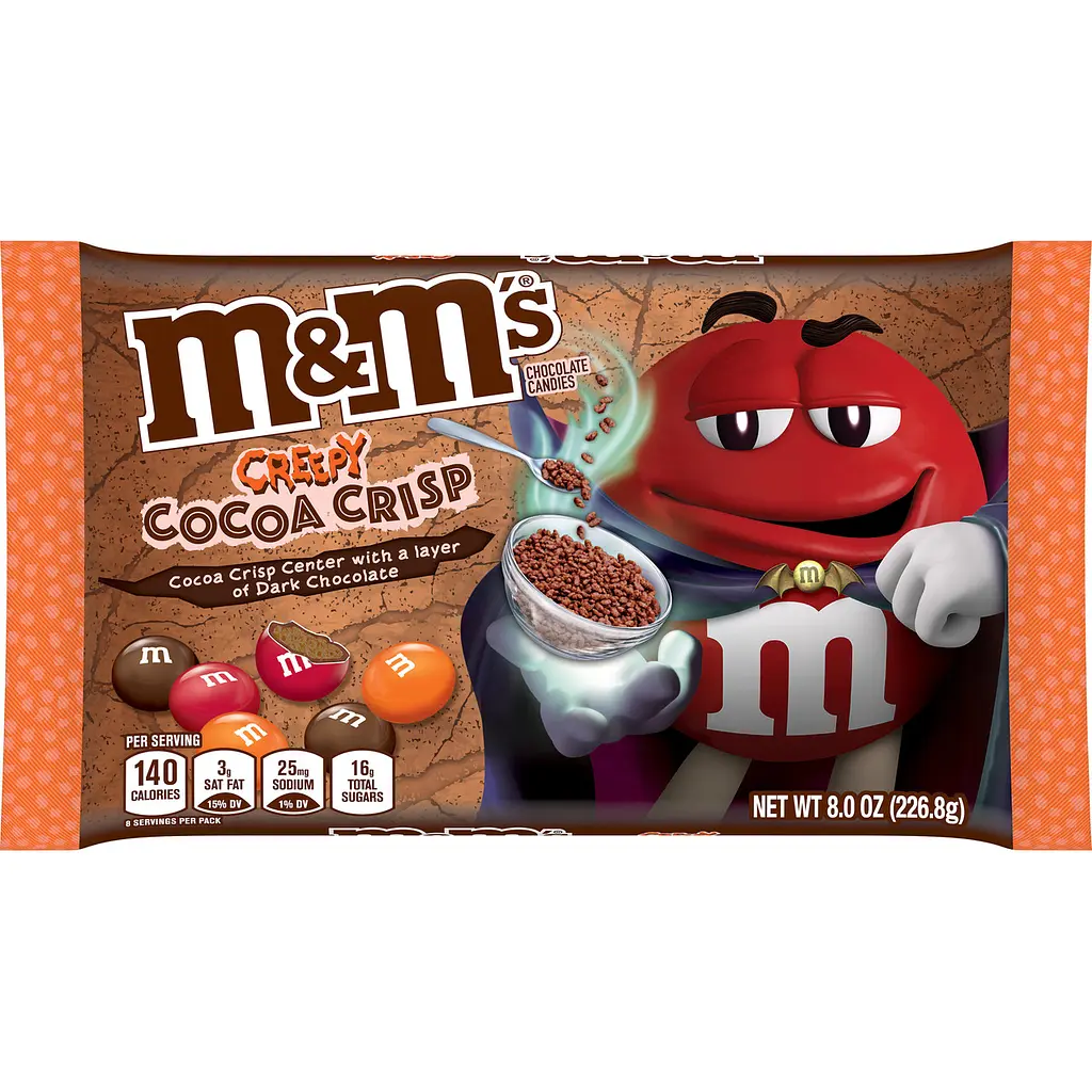 Драже Halloween M&m's Creepy Cocoa Crisp 226.8 g