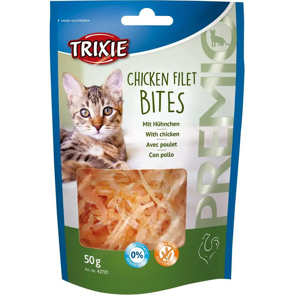Ласощі для котів Trixie PREMIO Chicken Filet Bites курка 50 г - фото 3